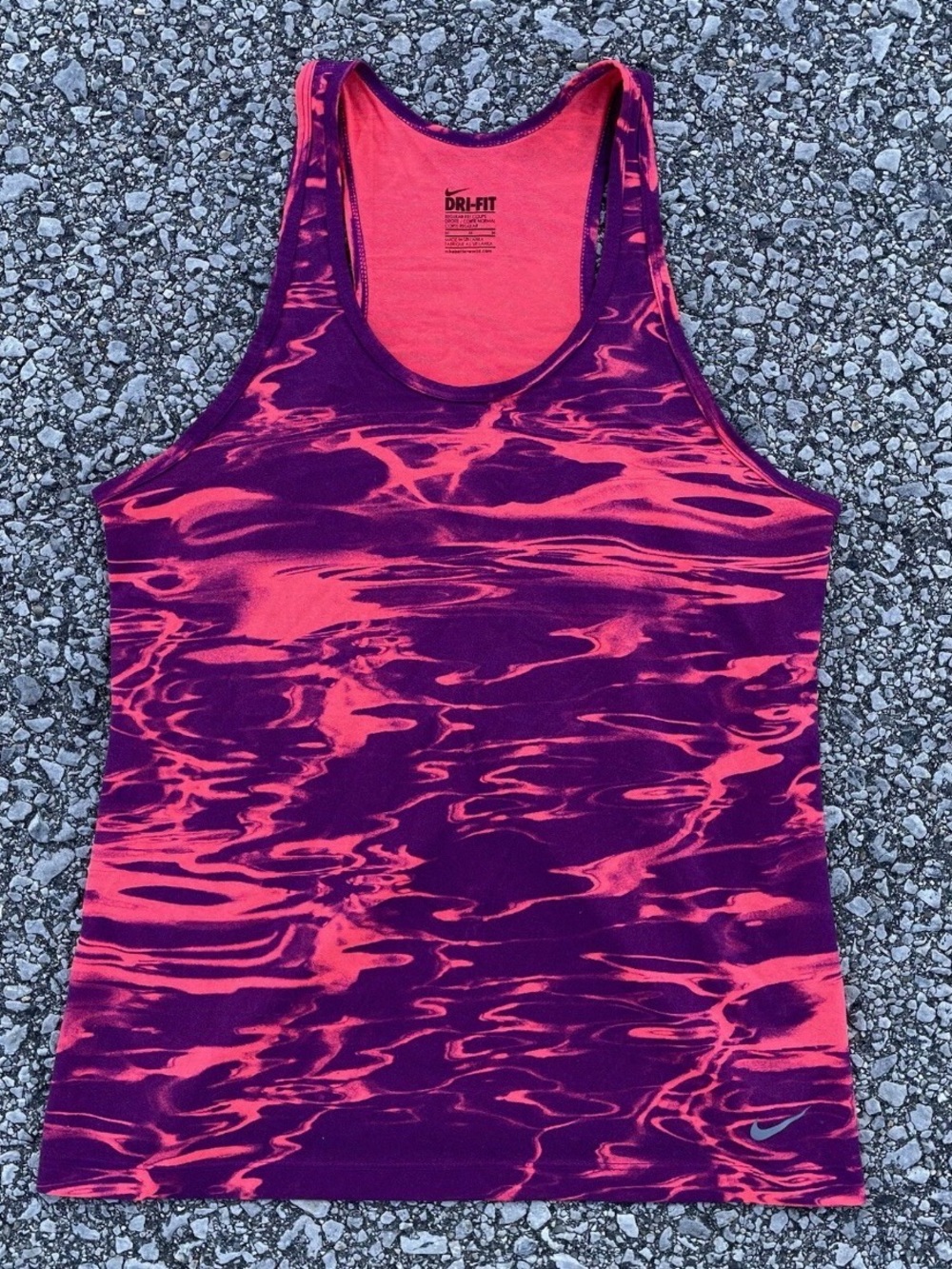 Nike Women's Dri-FIT Tank Top Purple and Hot Pink Racerback Tank